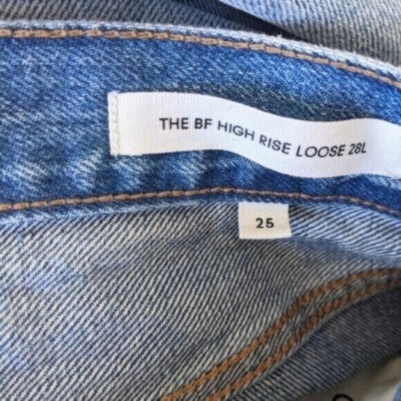 Aritzia High Rise Loose Boyfriend Jeans 25 Light Blue Wash Denim Forum Retro - Picture 7 of 9